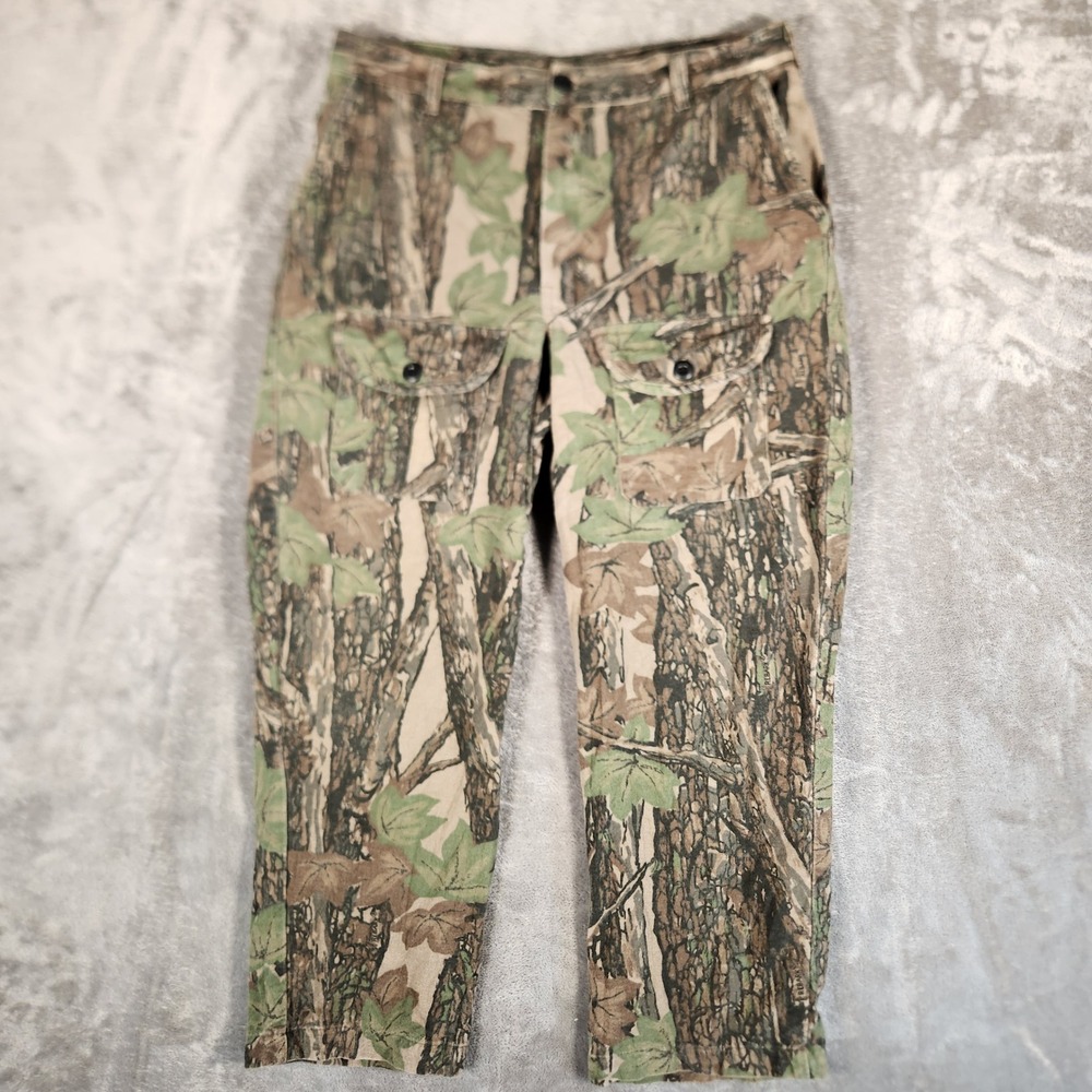 Ocoee Cargo Pants Mens 34 Camo Excellent Tree Bark Cotton Hunting Trousers